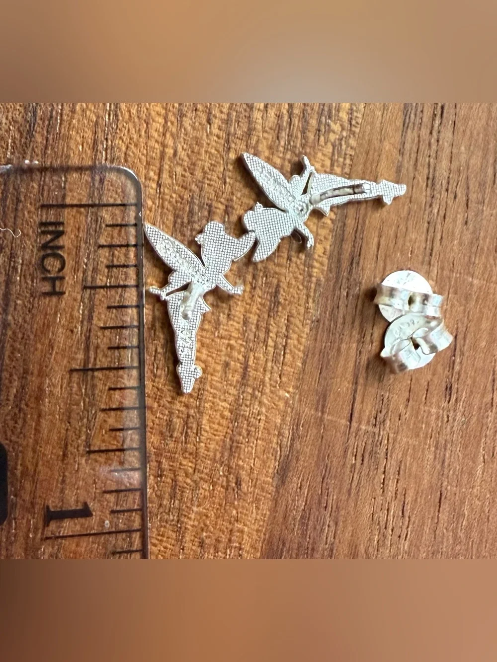 Disney Sterling Silver 925 Tinker Bell Stud Pierced Earrings
